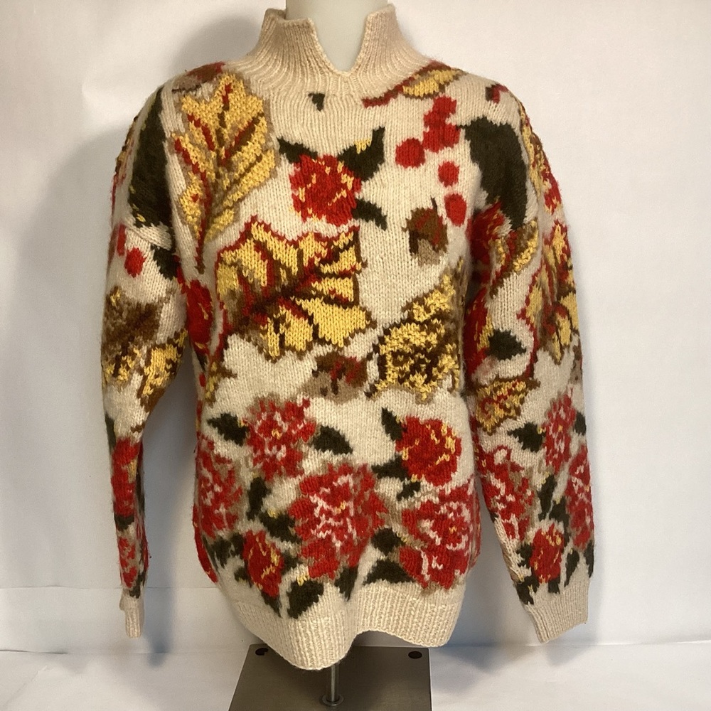 The Eagles Eye Vintage Shetland Wool Hand Knit Sweater Women’s Size Medium